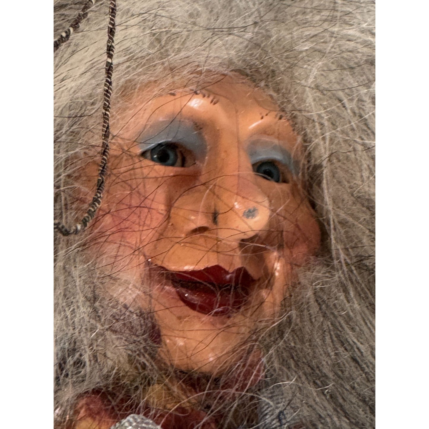 Marci Wolfe Rosezelda Flower Peddler Ornament Sculpted Face Glass Eyes Very Rare