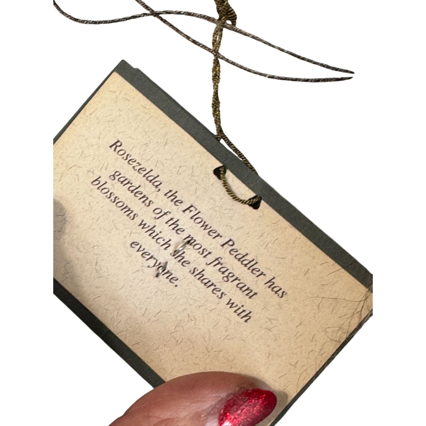 Marci Wolfe Rosezelda Flower Peddler Ornament Sculpted Face Glass Eyes Very Rare