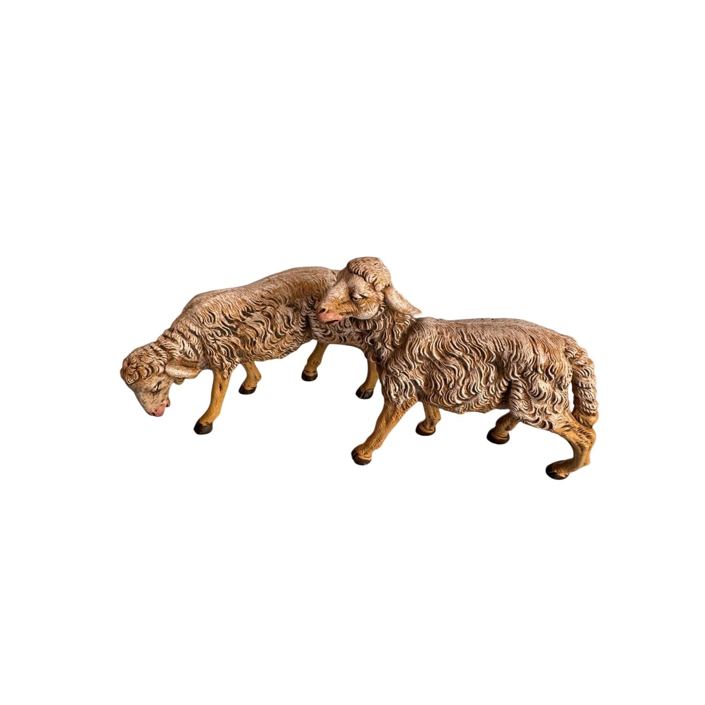 Depose Italy 1983 Nativity Scene Sheep Figures Grazing & Standing Large 7 1/2" Scale