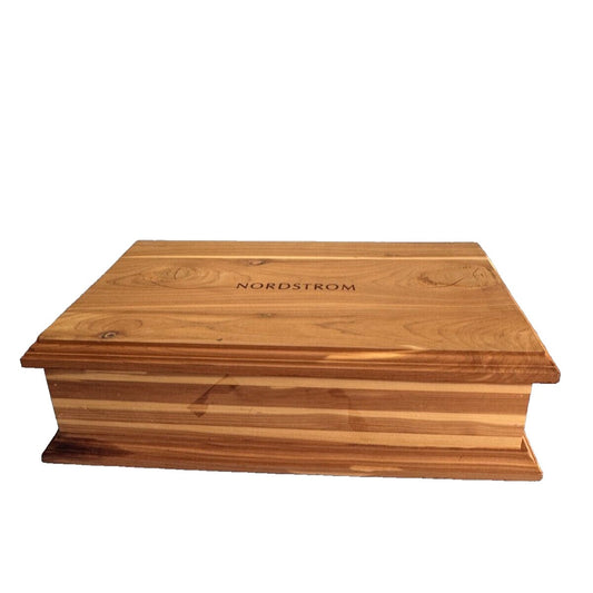 Nordstrom Cedar Wooden Jewelry & Trinket Storage Box With Dividers