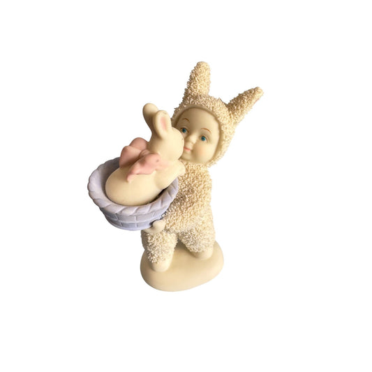 Snowbabies Lamb-Inspired Figurine Holding Basket With Bunny