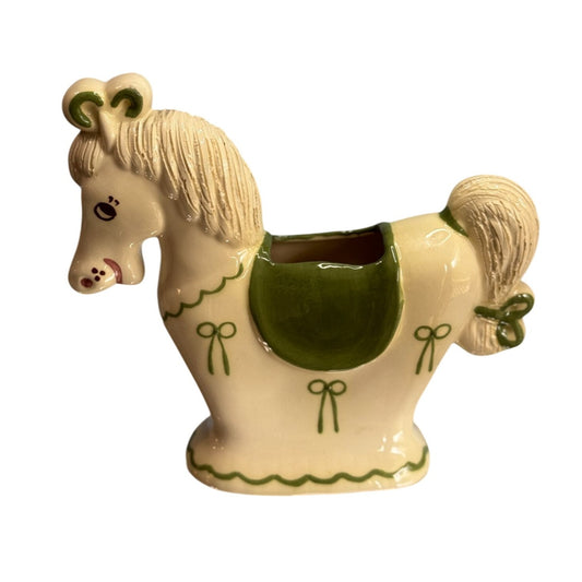 Vintage Hedi Schoop Horse Vase Ceramic 7.5"x8" California Pottery