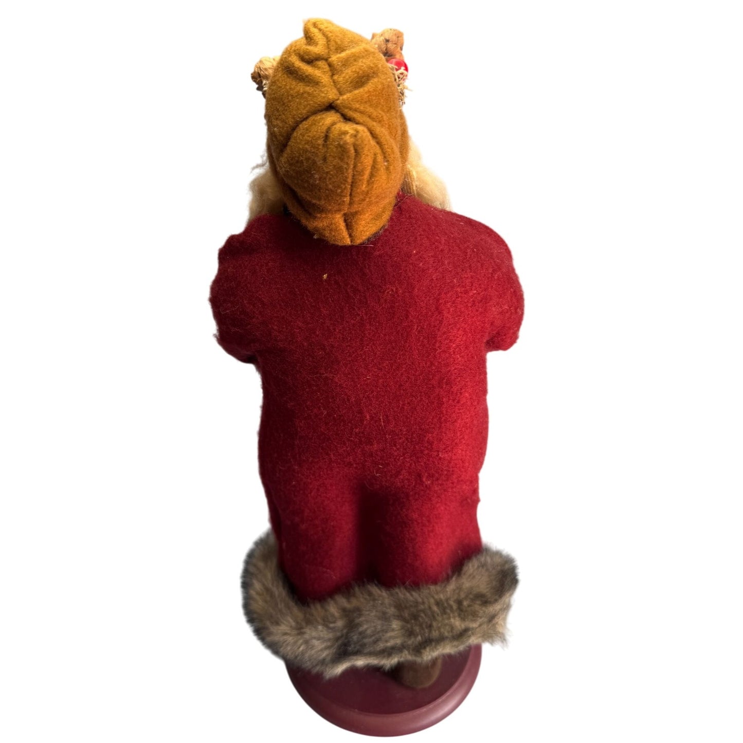 Folk Art Santa Claus Figurine Handcrafted Signed by Artist Cook 2018 17 Inch