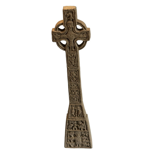 Roe Crafts Ireland Cross Of Monasterboice Celtic High Cross Replica Sandstone 11.5 Inch