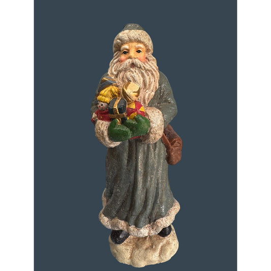 Vintage Midwest Santa Claus Figurine 12" Resin Hand-Painted Christmas Decor