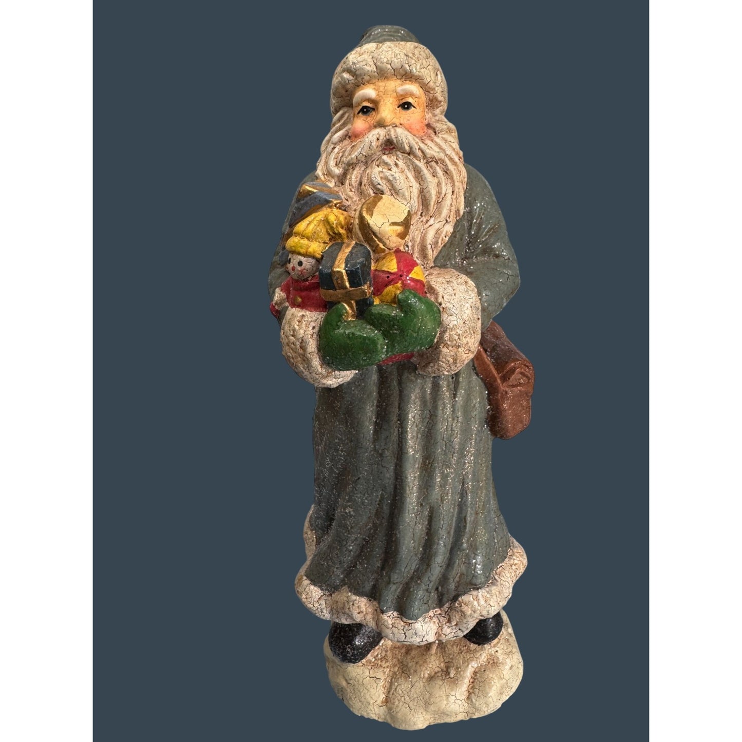 Vintage Midwest Santa Claus Figurine 12" Resin Hand-Painted Christmas Decor