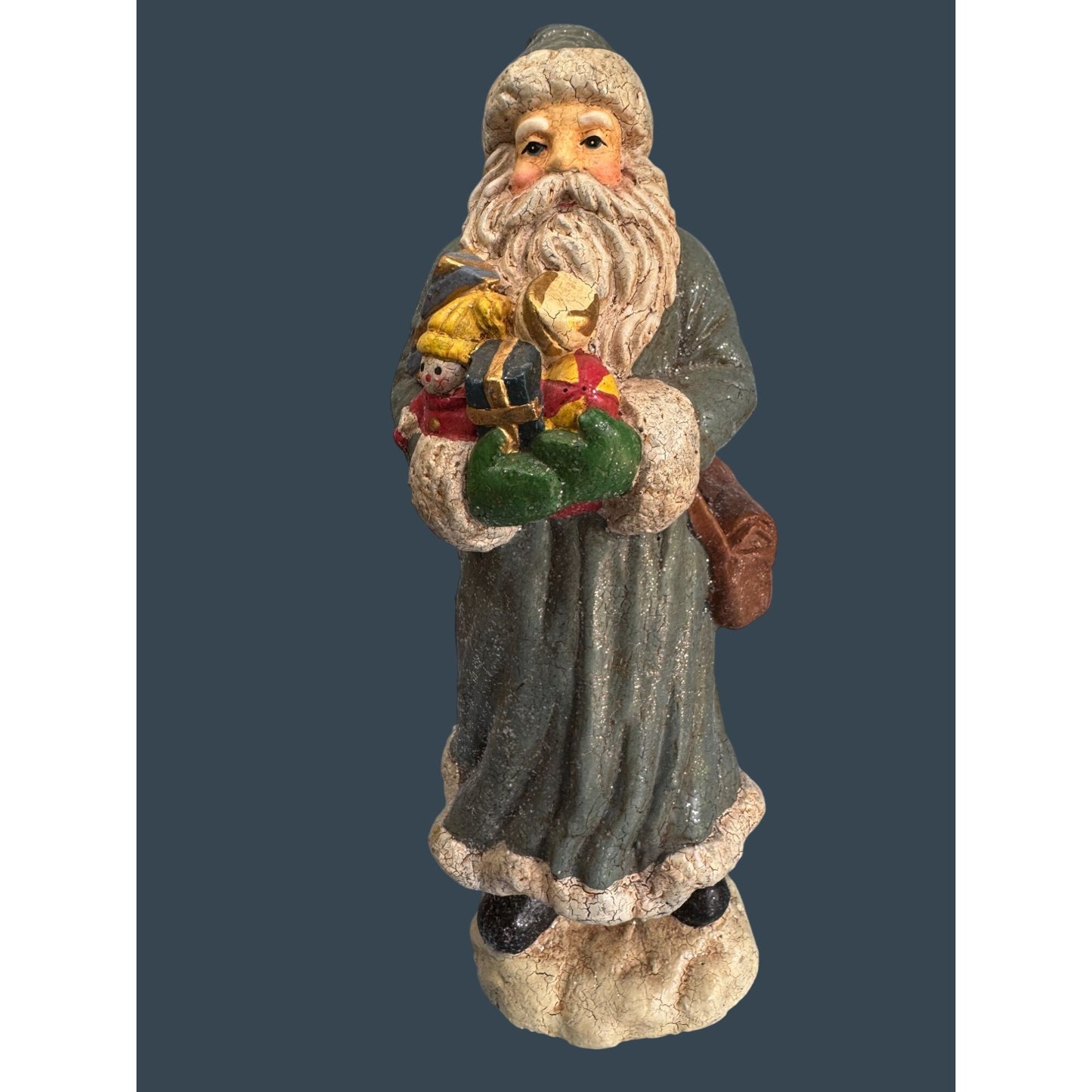 Vintage Midwest Santa Claus Figurine 12" Resin Hand-Painted Christmas Decor
