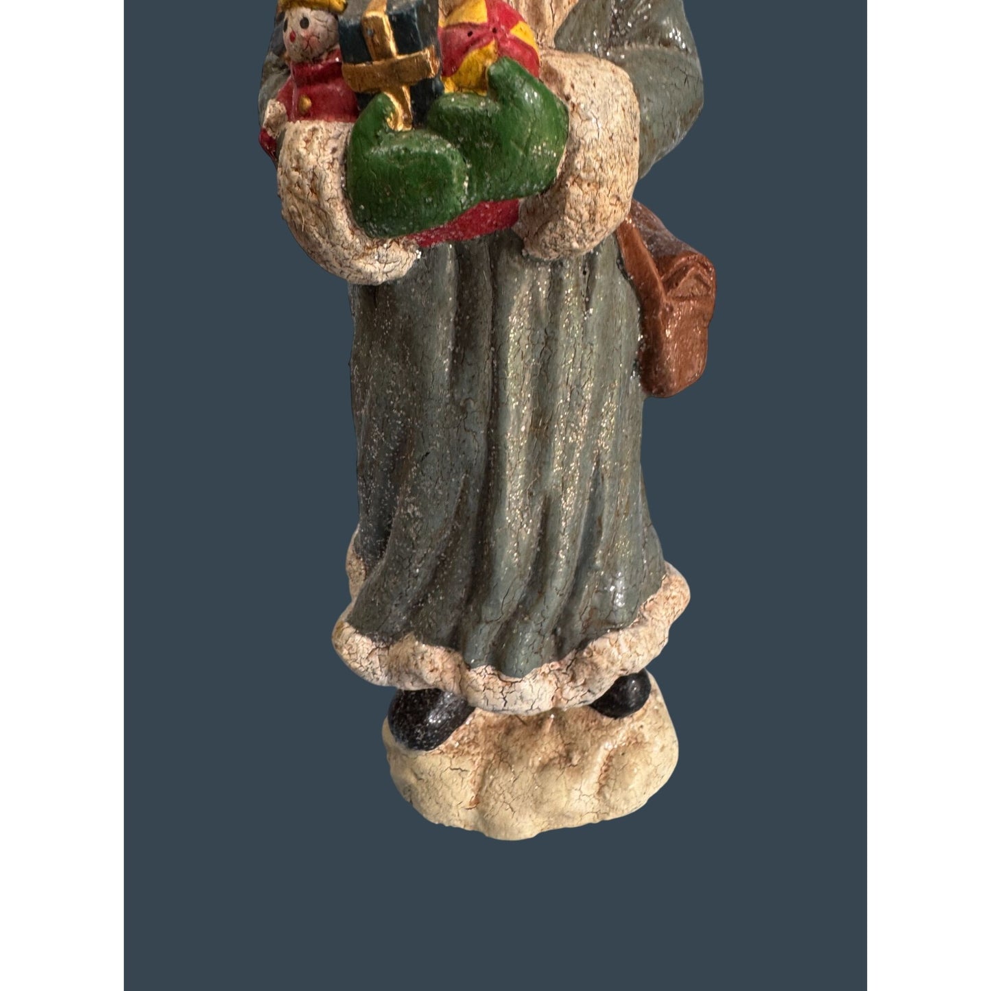 Vintage Midwest Santa Claus Figurine 12" Resin Hand-Painted Christmas Decor