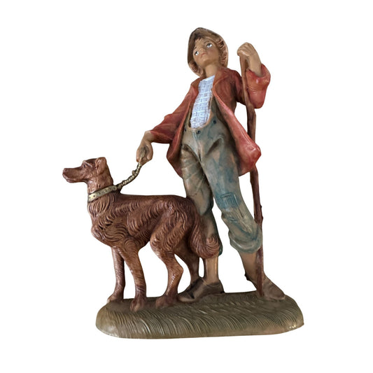 Vintage Fontanini 1983 Zacchariah & Dog Nativity Figurine Depose Italy 5"