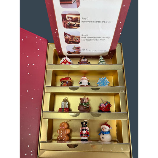 Southlake Gifts Christmas Candle Set 12 Days Mini Figures Assorted Handcrafted
