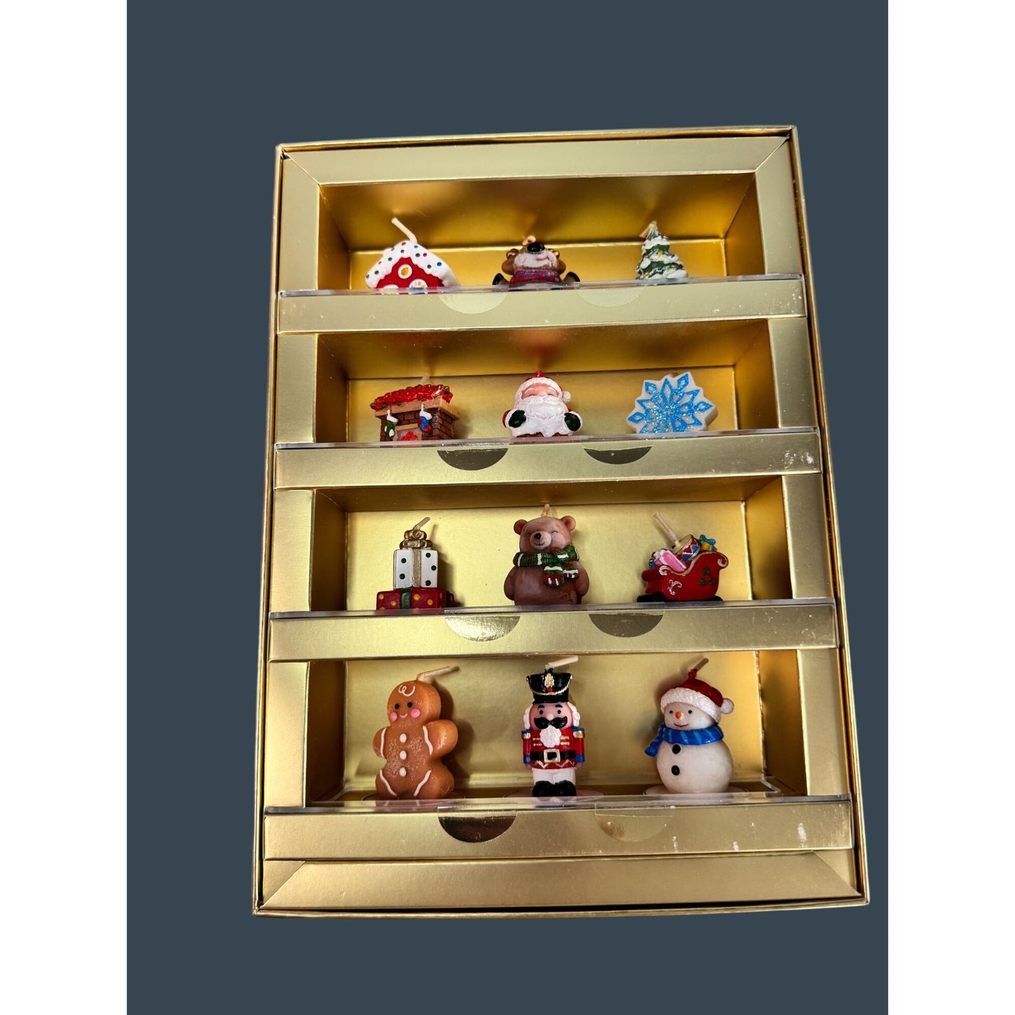 Southlake Gifts Christmas Candle Set 12 Days Mini Figures Assorted Handcrafted