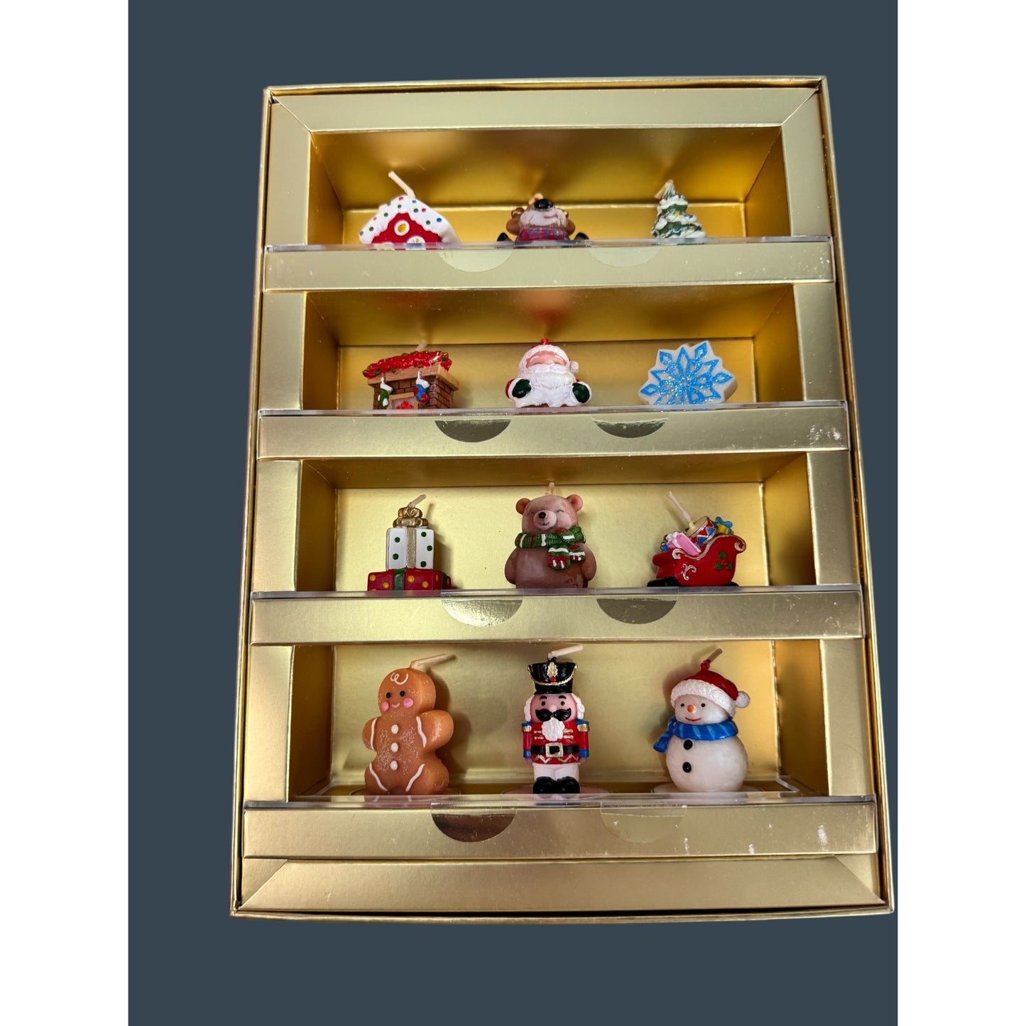 Southlake Gifts Christmas Candle Set 12 Days Mini Figures Assorted Handcrafted