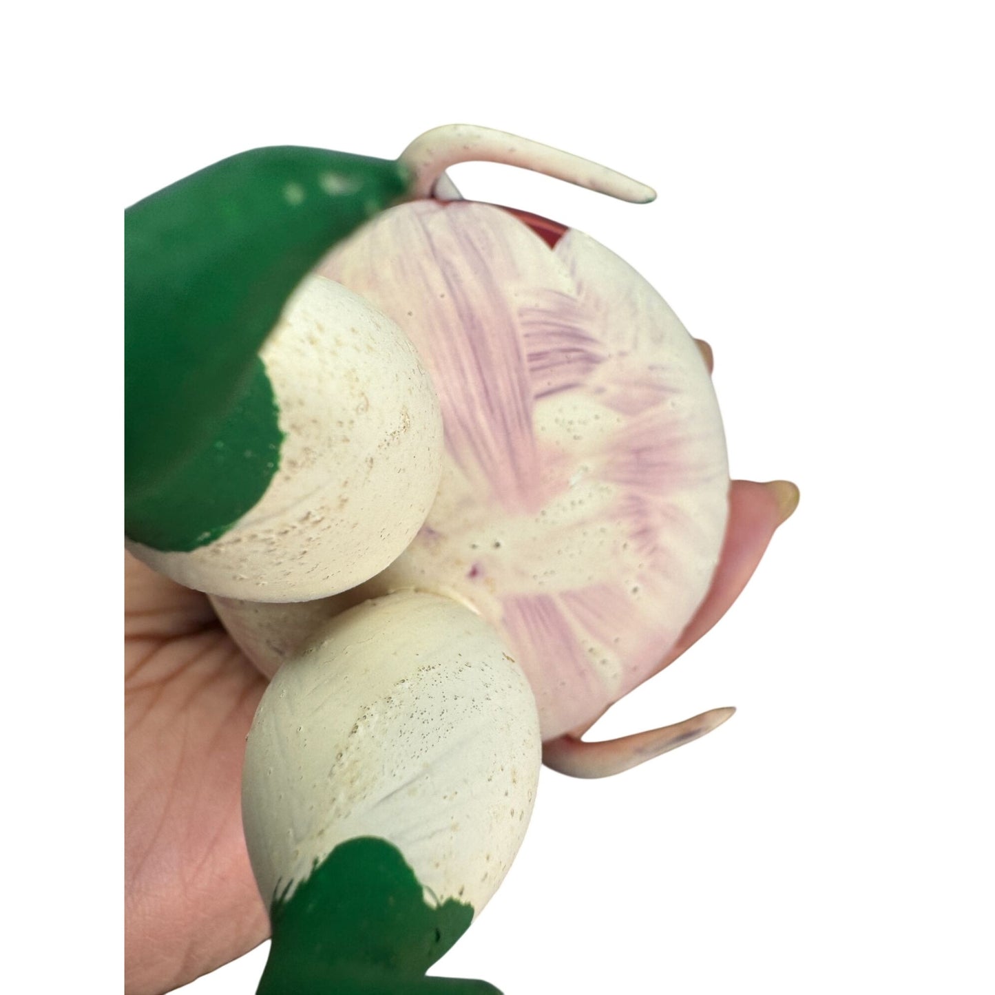 De Carlini Italy Humpty Dumpty Blown Glass Christmas Ornament Red 3 1/2" Box