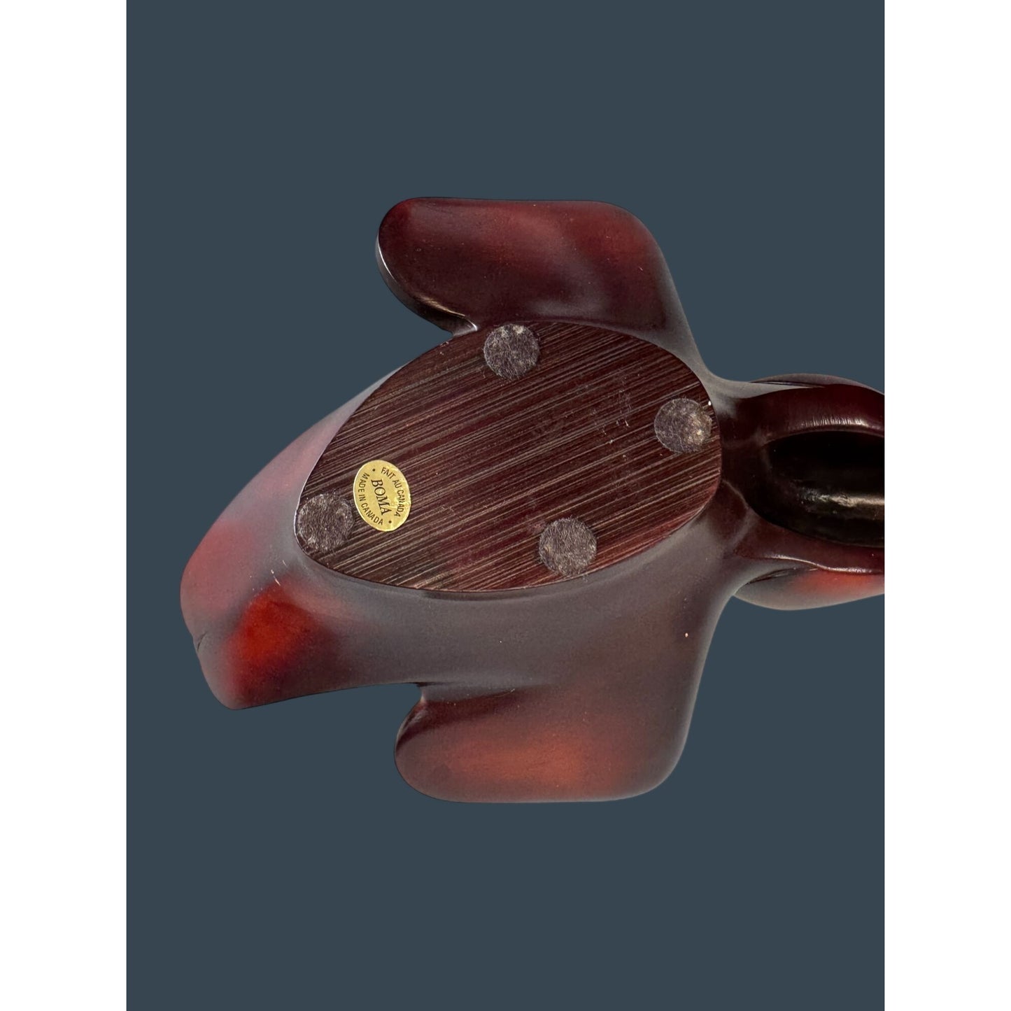 BOMA Canada Hand Carved Solid Wood Raven Trinket Box 9 Inch Brown