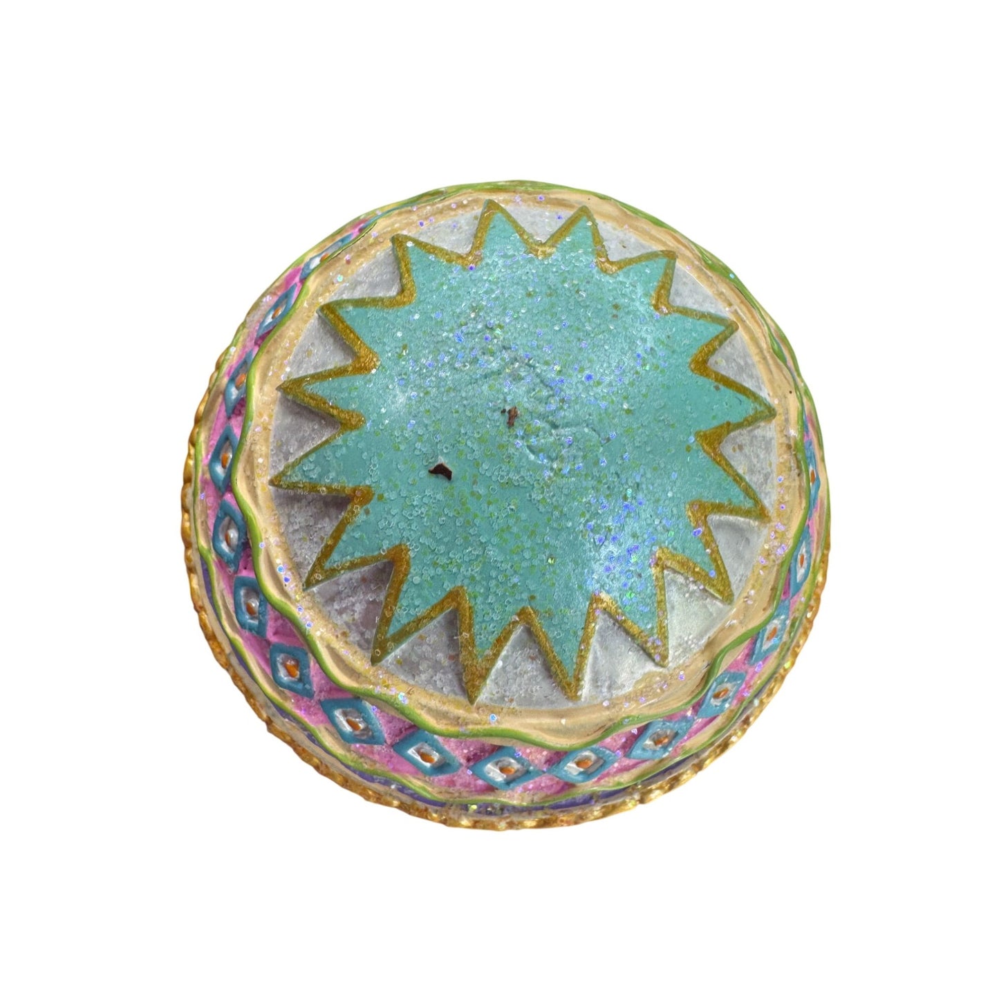 Glittered Easter Bunny Egg Diorama Ornament Pastel Spring Decor 4