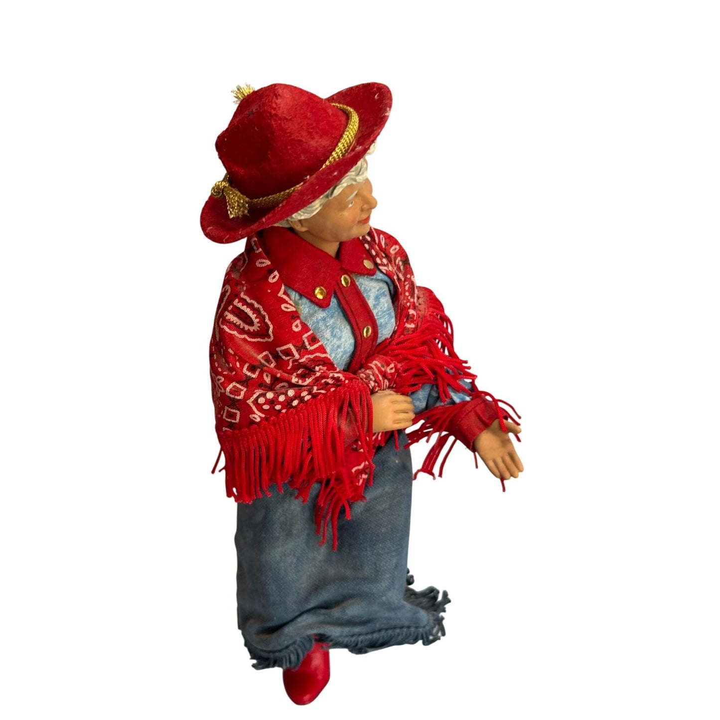 Possible Dreams Clothique Do-Si-Do Cowboy Santa & Mrs. Claus Figurines Dancing