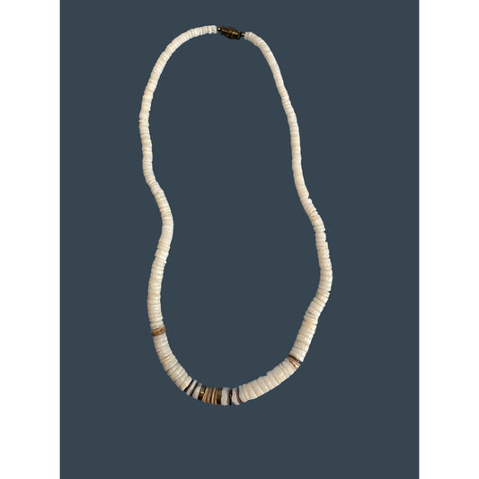 Vintage Puka / Heshi Choker Necklace Barrel Clasp 16"