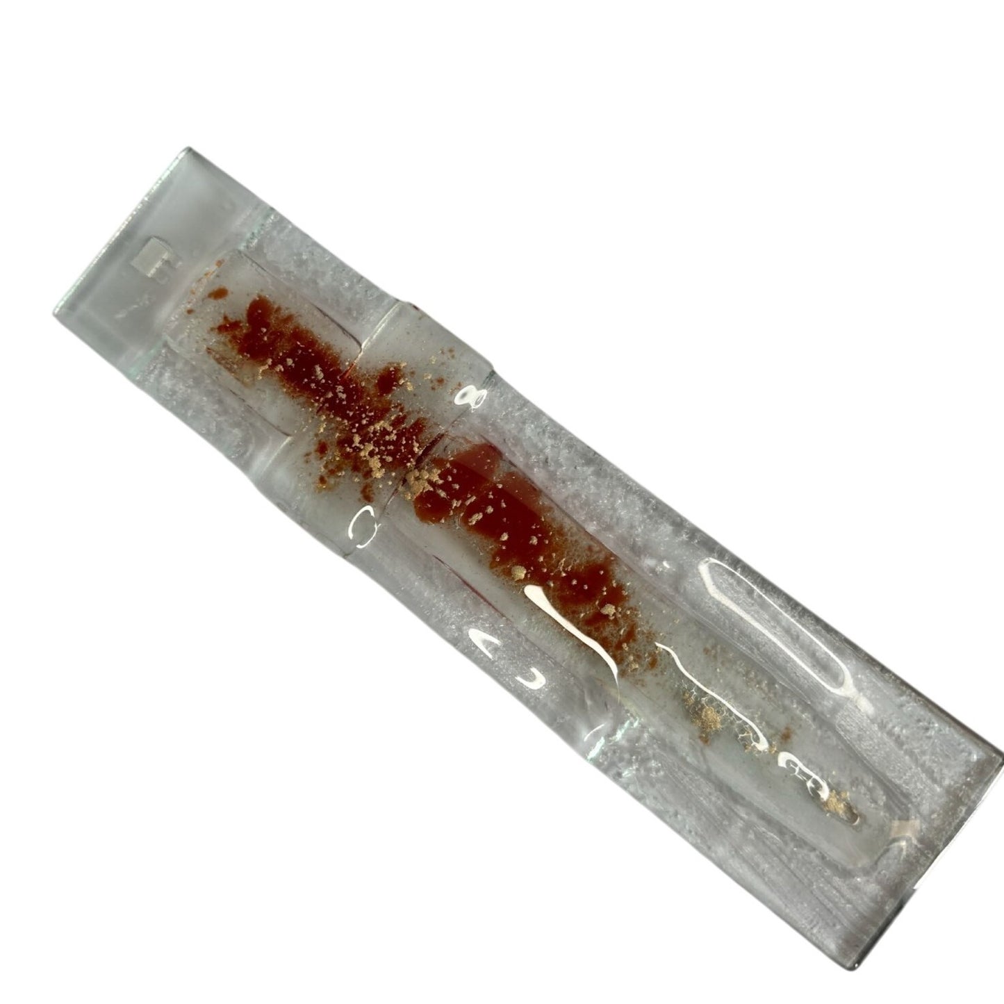 Juraj Sloboda Fused Glass Wall Art Brown Cross 12" x 3" Handmade 2024