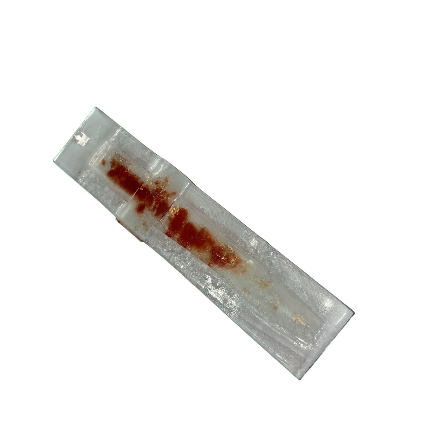 Juraj Sloboda Fused Glass Wall Art Brown Cross 12" x 3" Handmade 2024