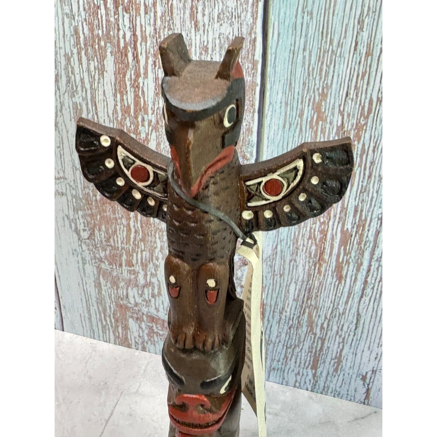 Boma Aboriginal Art Totem Pole Hand Crafted for Disney by Canadian Artists w/Tag
