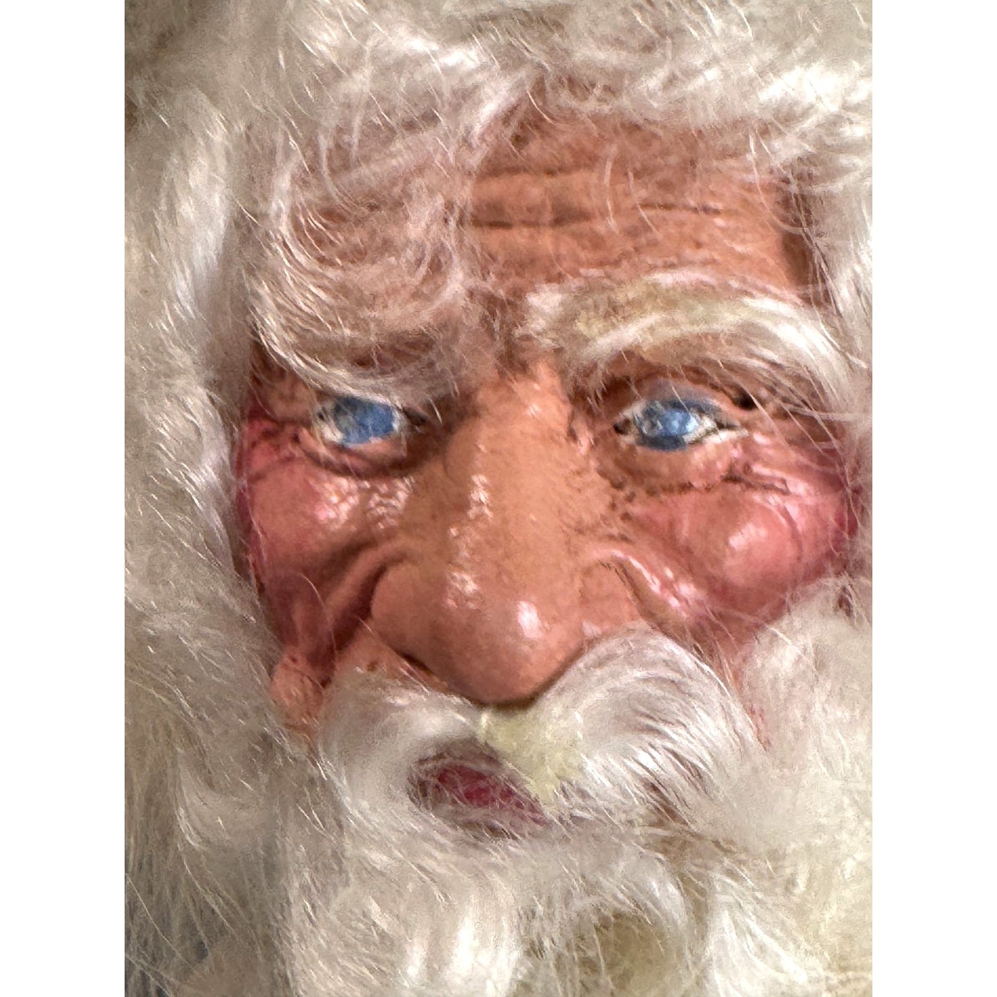Maureen Kriegh St. Simons Santas Folk Art Santa Ornament Paper Mache Face 2002 9"