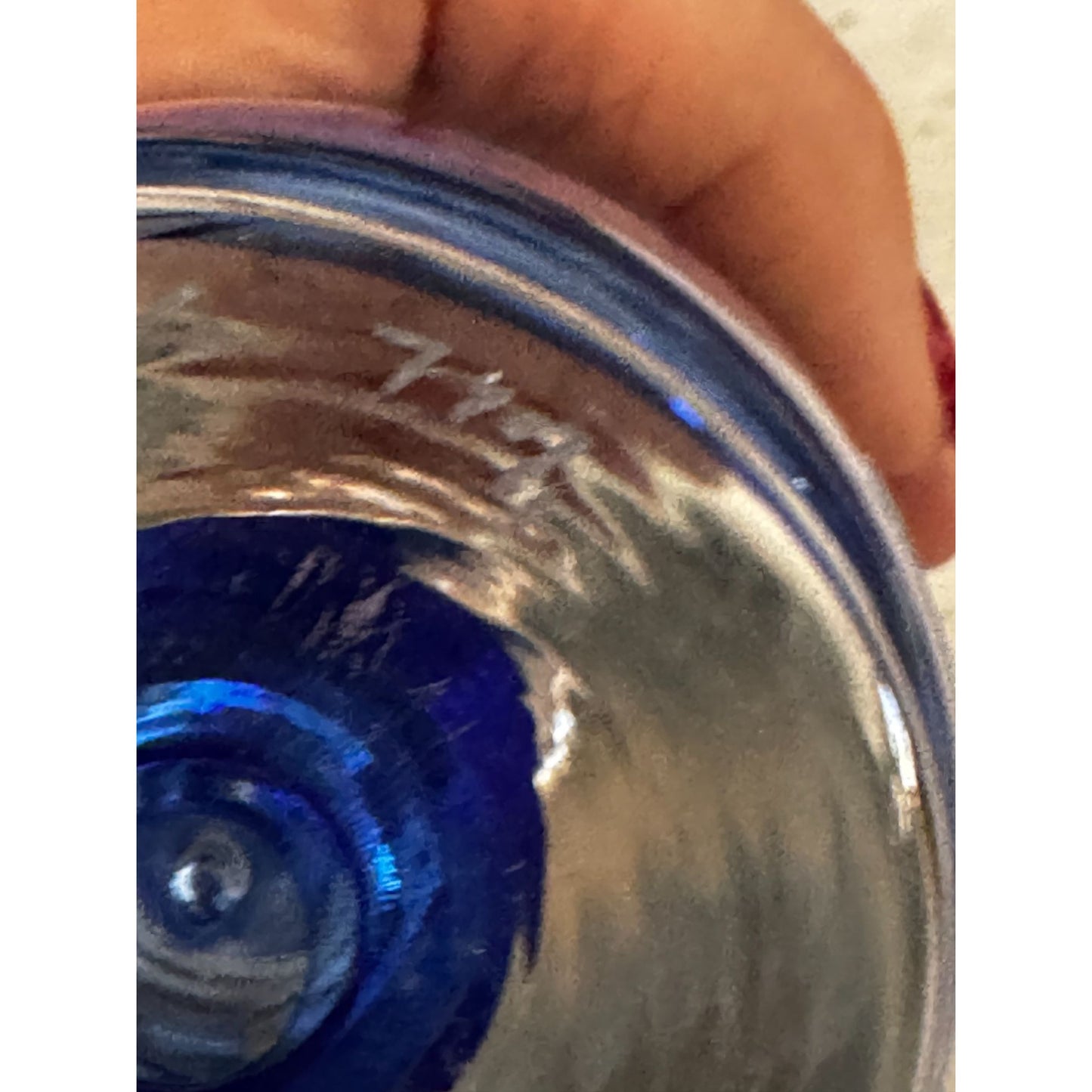 Vintage Vas Vitreum Sweden Cobalt Bubble Art Glass Bud Vase 10" Signed With Gift Box