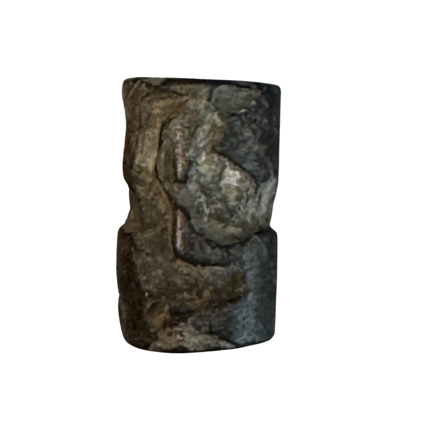 Antique Carved Stone Seal & Amulet Beads Indo-Persian Afghan Figures 7-Piece Lot