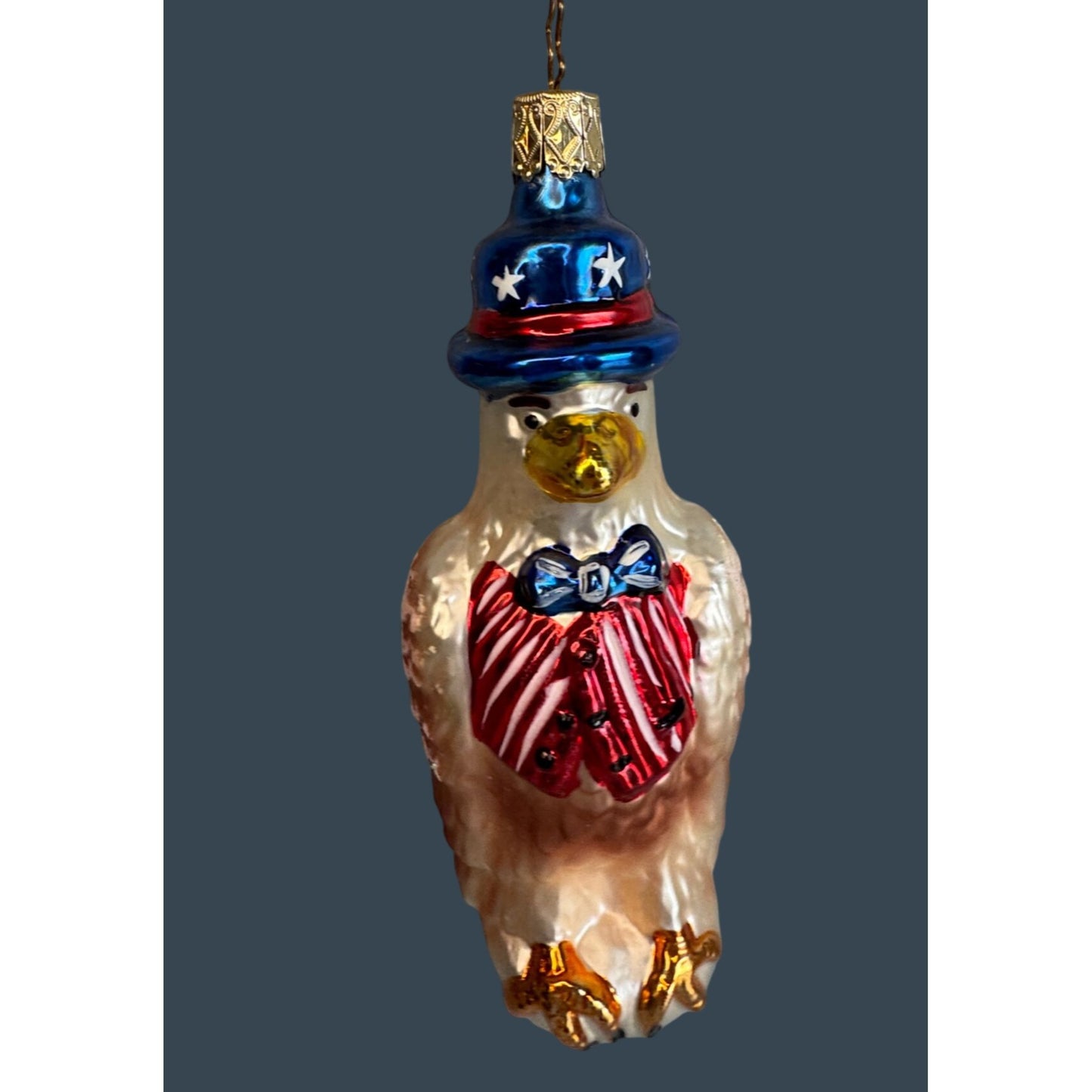 Inge-Glas Christmas Heirlooms Protecting Our Skies Eagle Glass Ornament 6"