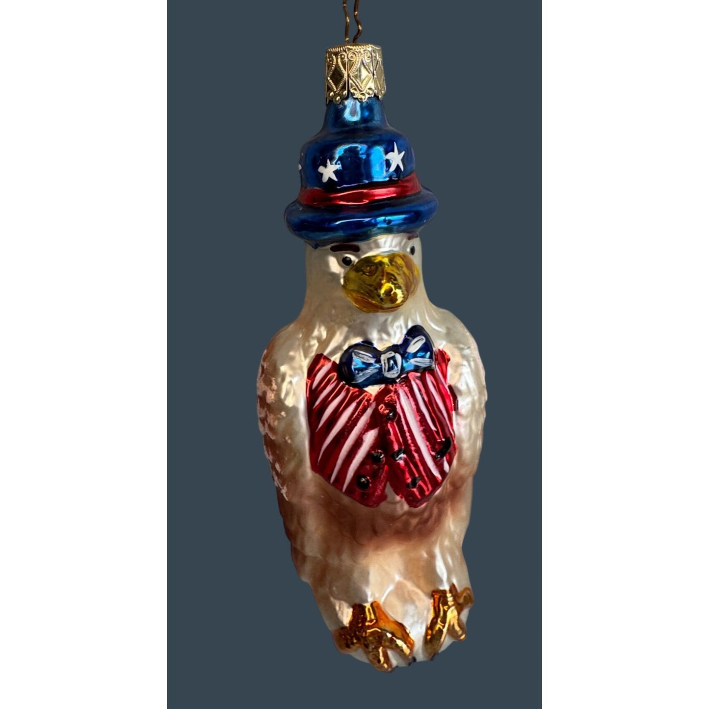 Inge-Glas Christmas Heirlooms Protecting Our Skies Eagle Glass Ornament 6"