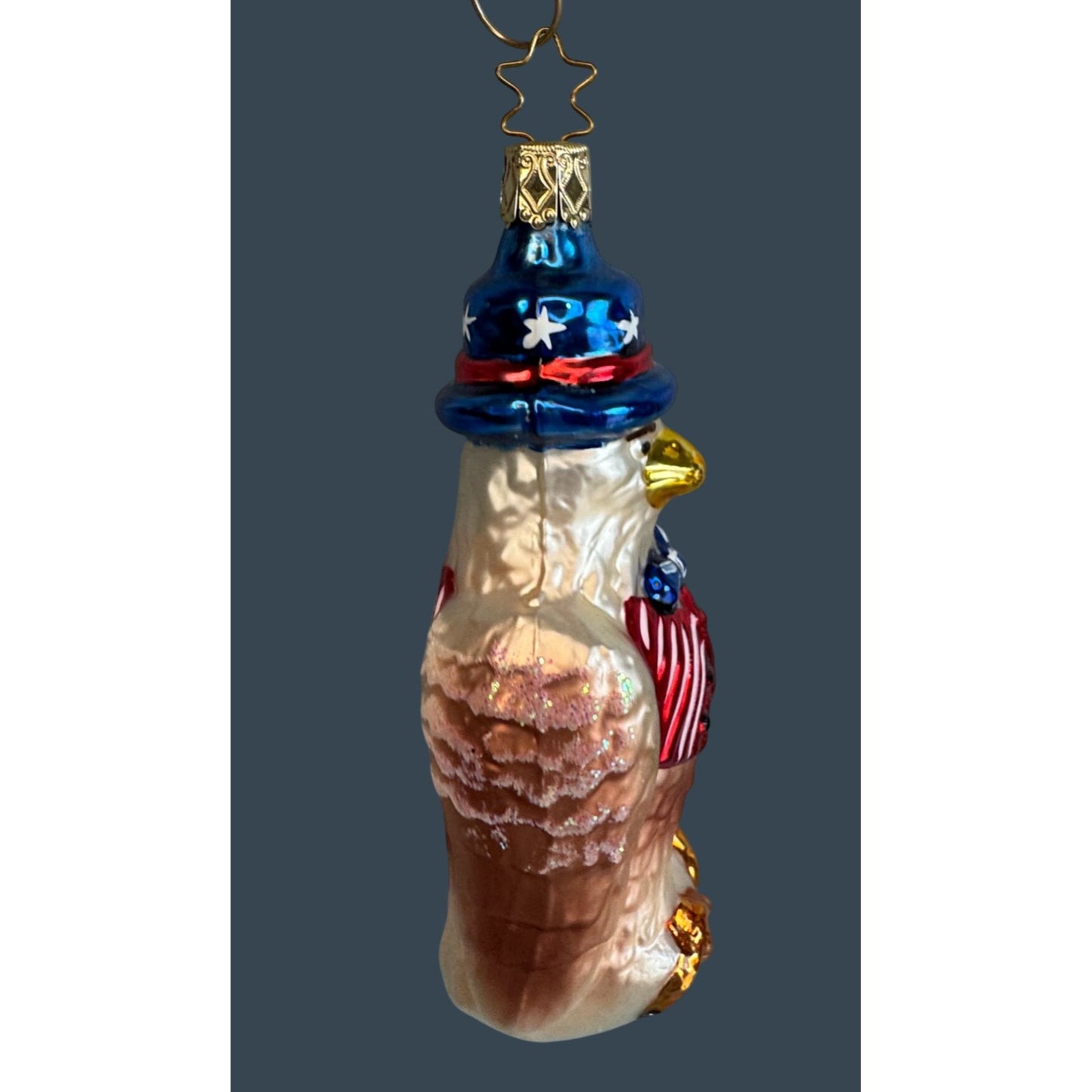 Inge-Glas Christmas Heirlooms Protecting Our Skies Eagle Glass Ornament 6"