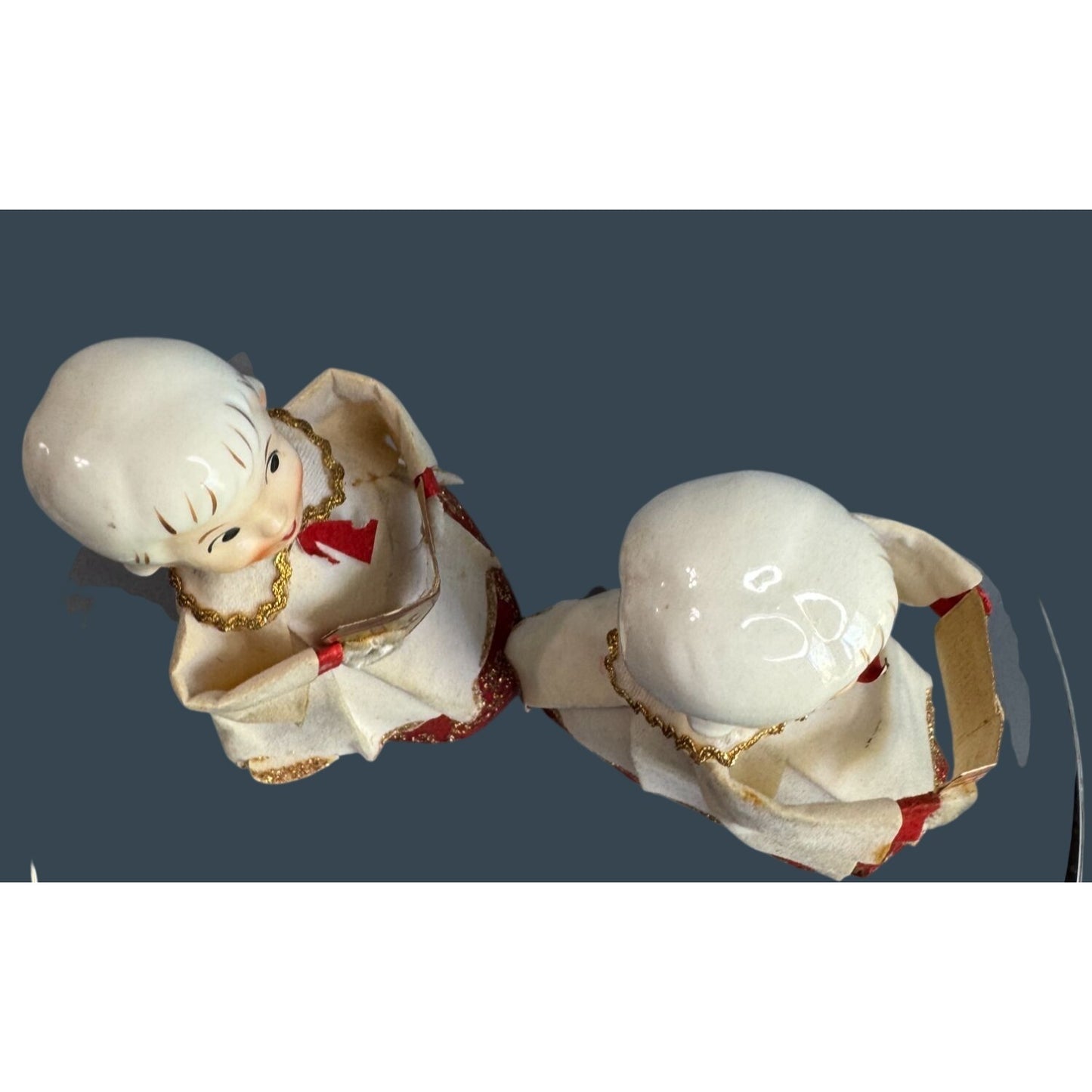 Holt Howard Choir Angels Cardboard Robes Japan Christmas Carolers 7 1/2" Pair