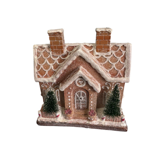 Michaels Ashlund Gingerbread Christmas Village House 8" x 8" x 3.5" Festive Decor