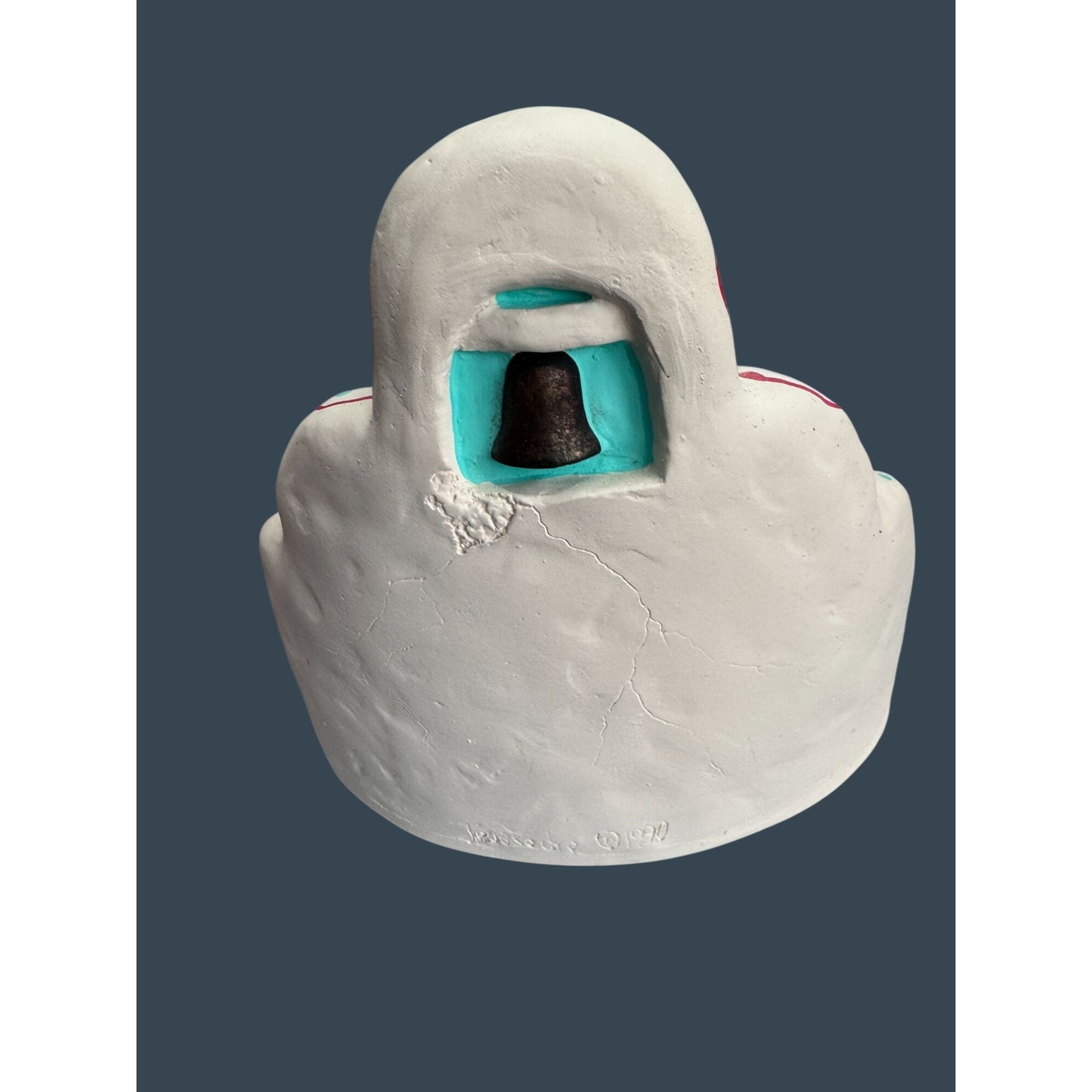 Cleo Teissedre Southwestern Pueblo Nativity Set Adobe Church 1990 Signed 5"