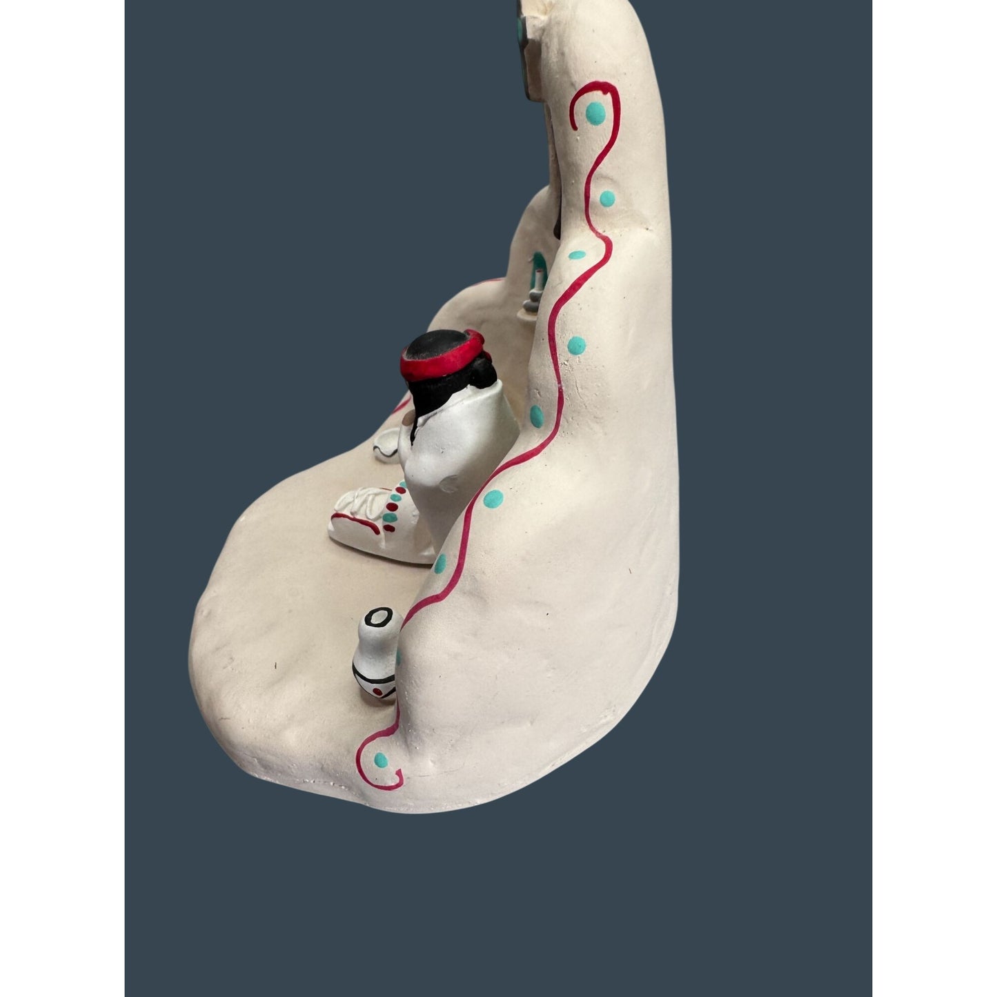 Cleo Teissedre Southwestern Pueblo Nativity Set Adobe Church 1990 Signed 5"