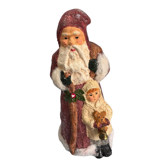 Midwest Canon Falls Teena Flannery Santa Claus & Child Figurine 9.75"