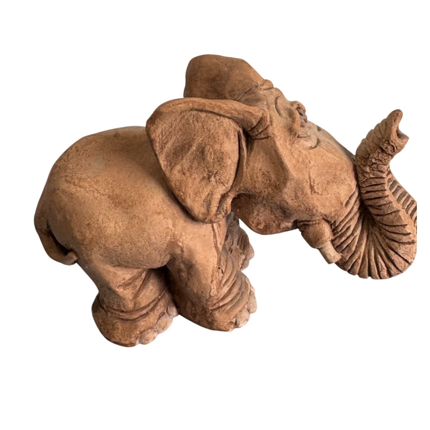 Handcrafted Terracotta Elephant Figurine 5"x3"