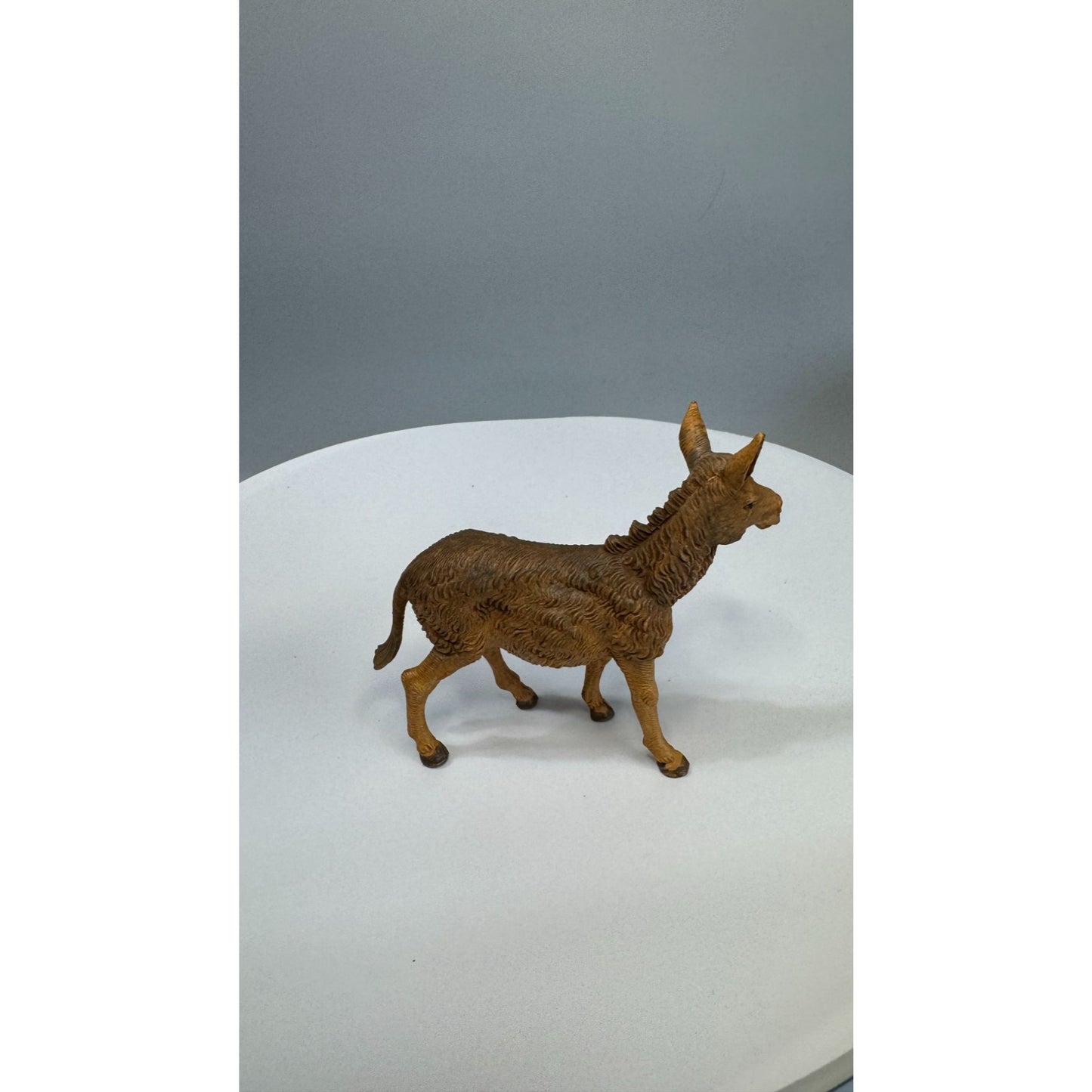 Fontanini Donkey Nativity Figure Depose Italy Spider Mark 4" Scale 4" x 3 1/2"