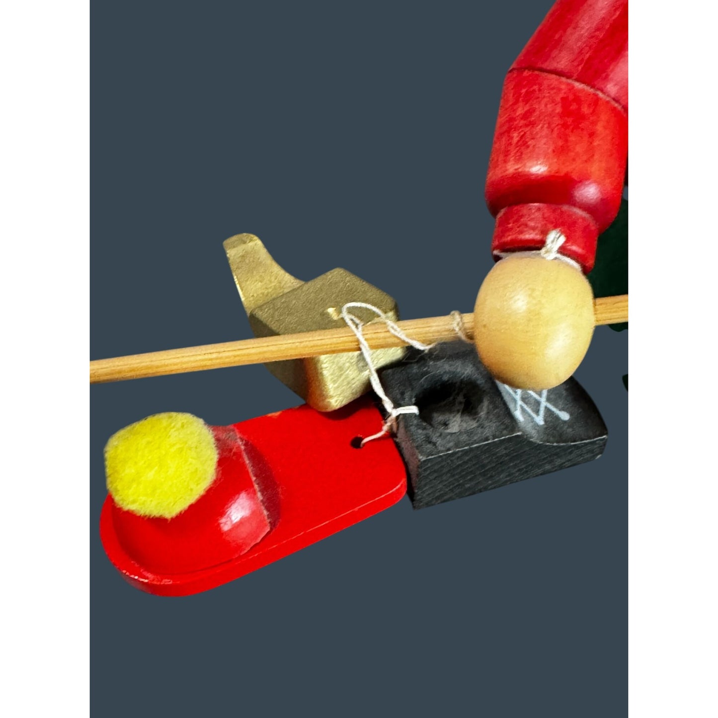 Christian Ulbricht Jester Smoker Woodcarver Rare Seiffen Germany 7" 9 1/2 w/Tags