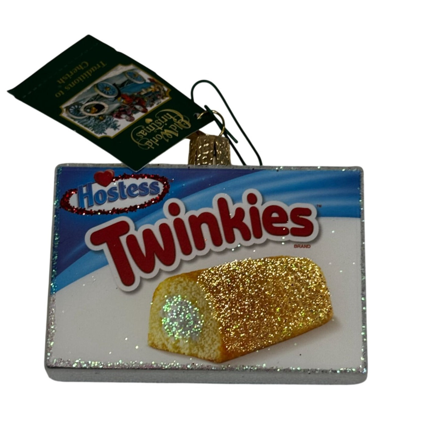 Old World Christmas Hostess Twinkies Box Ornament 2024 Tag Box 3 1/4"