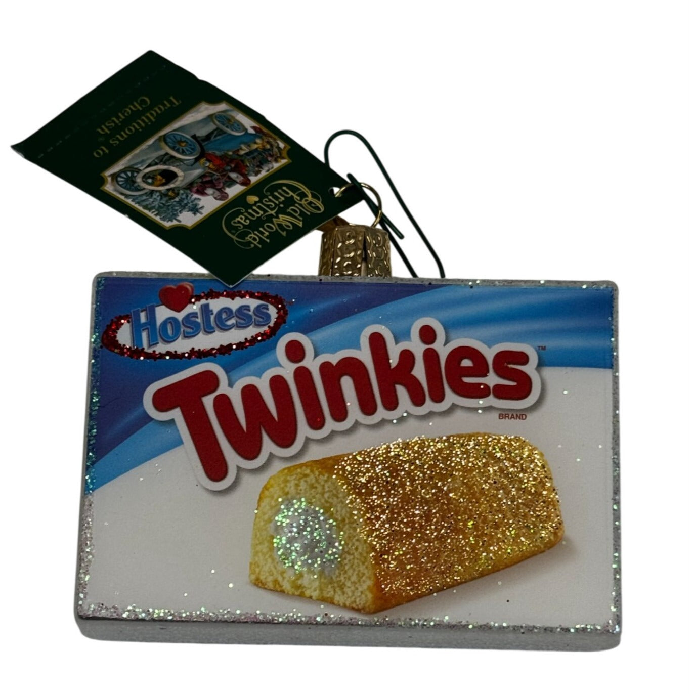 Old World Christmas Hostess Twinkies Box Ornament 2024 Tag Box 3 1/4"