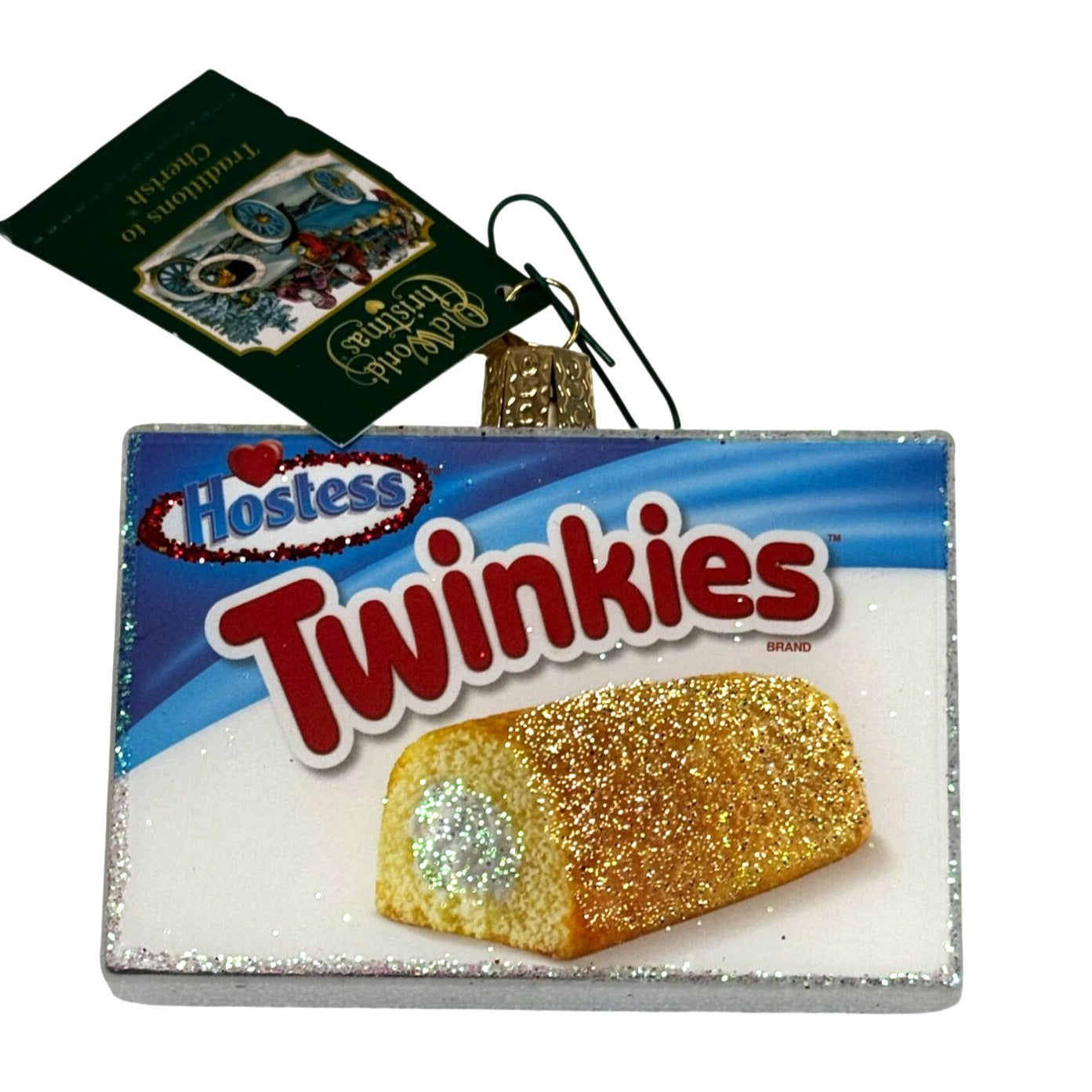 Old World Christmas Hostess Twinkies Box Ornament 2024 Tag Box 3 1/4"
