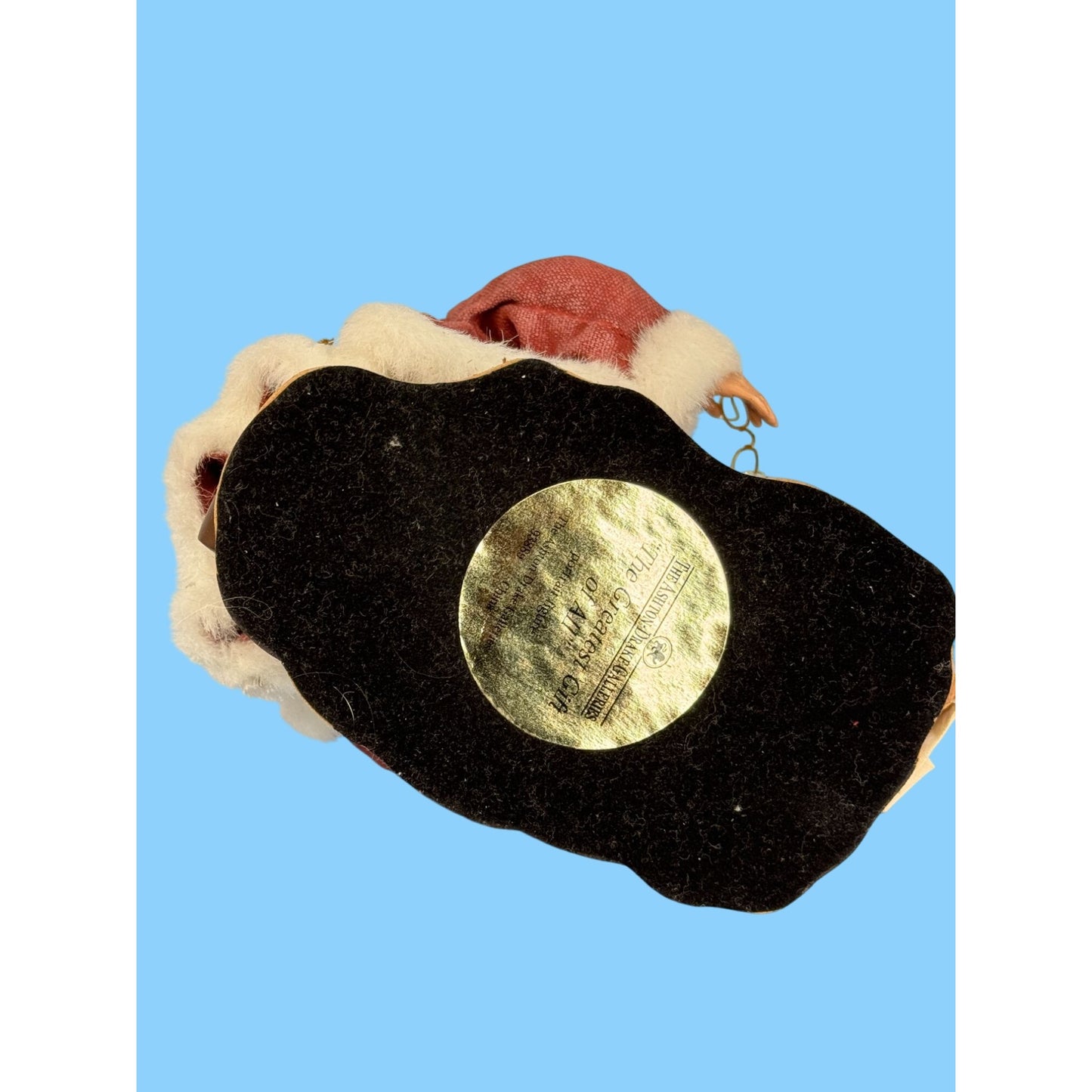 Ashton Drake Fabriche Santa Kneeling With Baby Jesus Figurine "The Greatest Gift Of All" 6" X 5" Hand-Painted Collectible