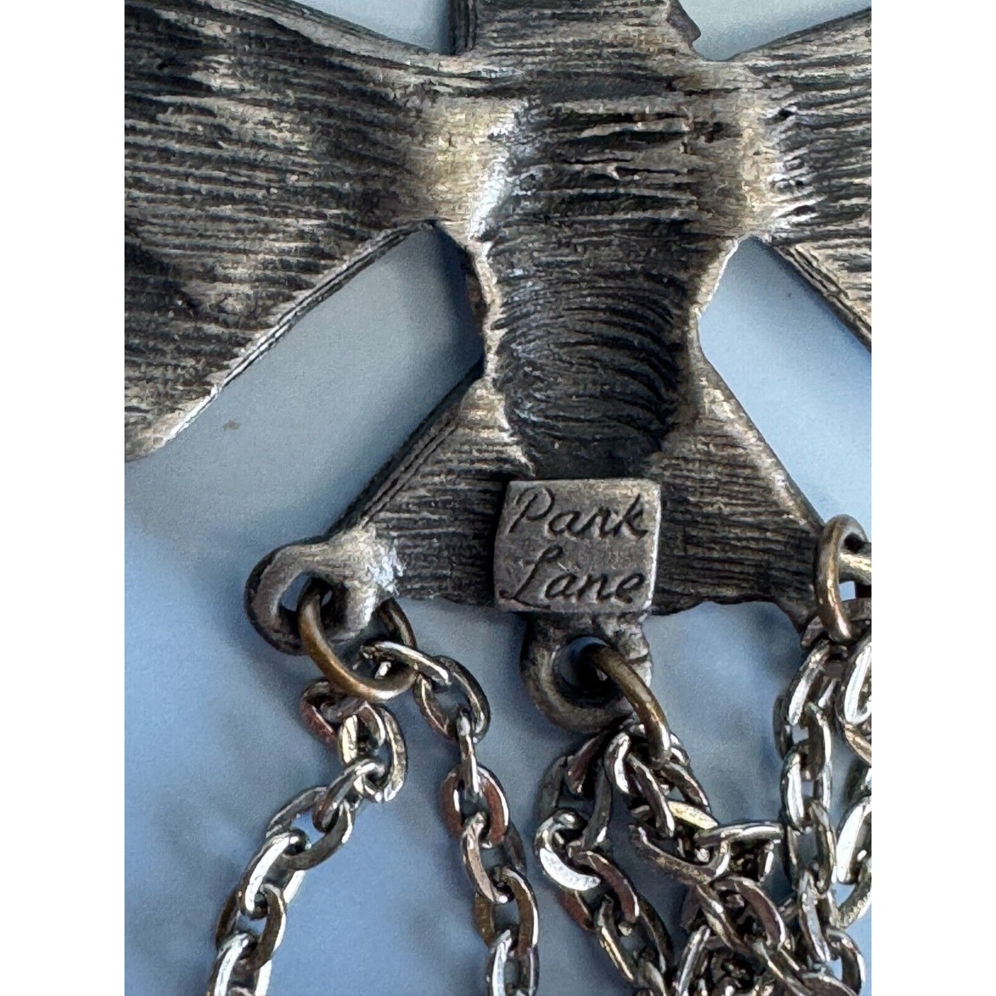 Vintage Park Lane Block Turquoise Tribal Charm Peyote Bird Southwestern Necklace