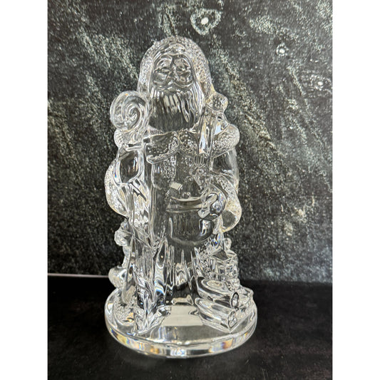 Waterford Crystal Santa Claus Figurine Lead Crystal 7.5" 2002 Decorative Holiday Sculpture