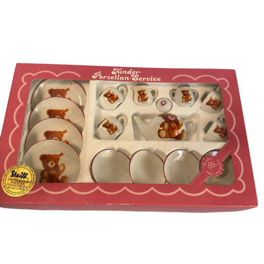 Steiff Reutter Porcelain Tea Set Teddy Bear Design Childrens Limited Edition