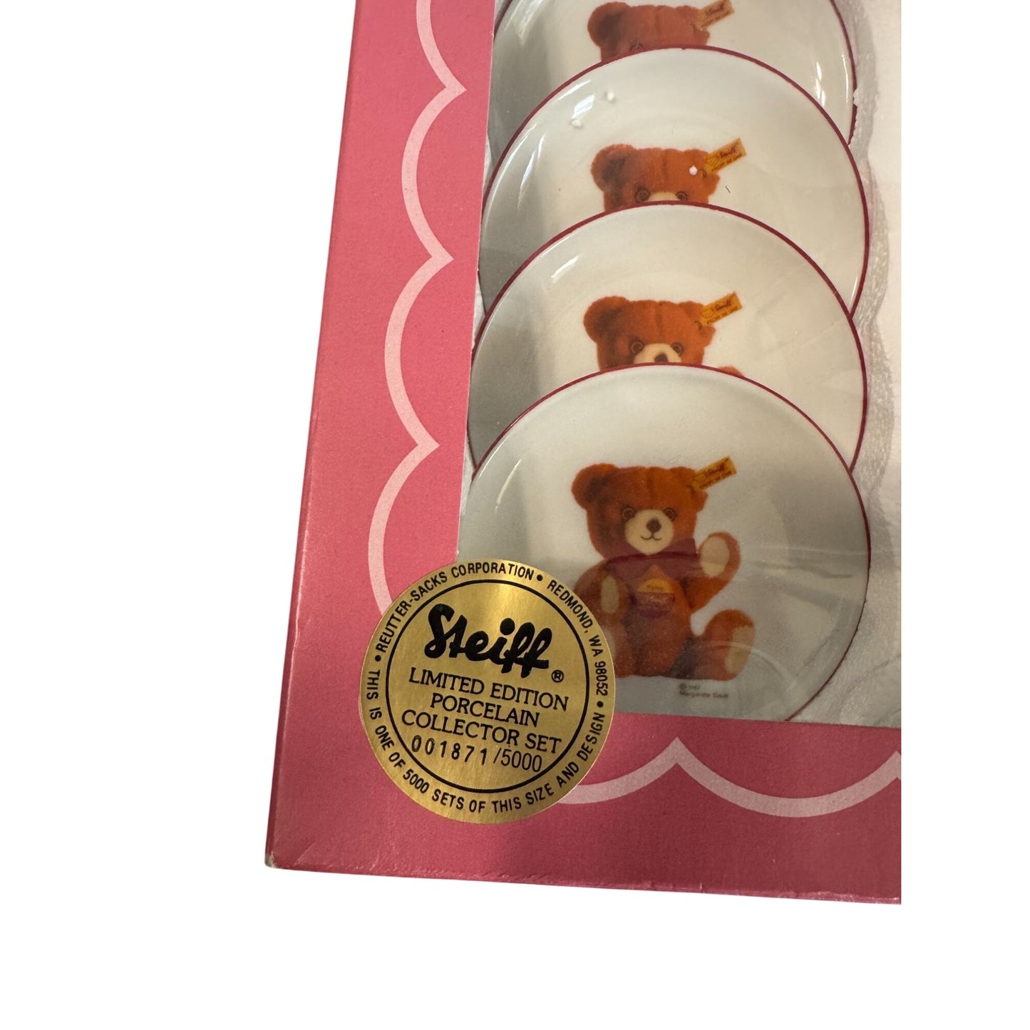 Steiff Reutter Porcelain Tea Set Teddy Bear Design Childrens Limited Edition