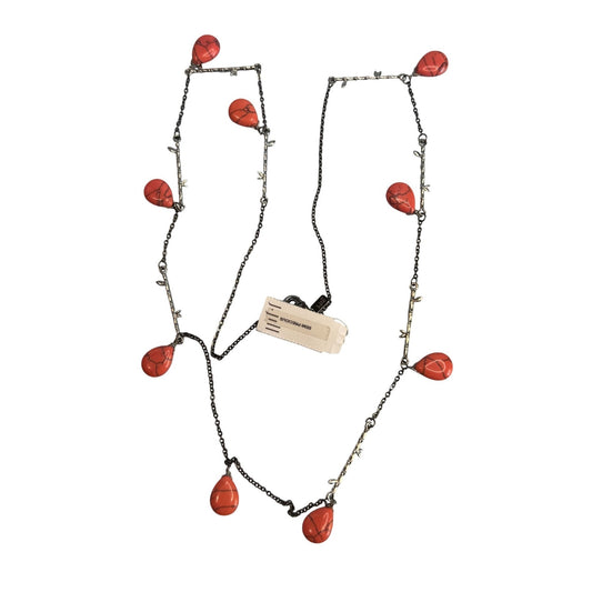 J Jill NWT Pink Howlite Gemstone Beaded Silverplate Necklace 32"