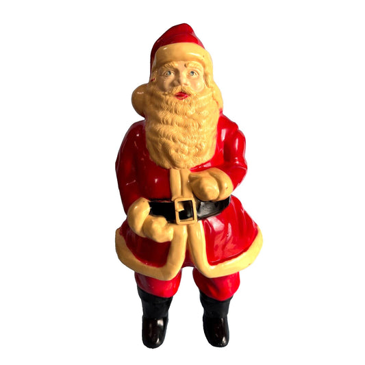 Vintage Union Products Blow Mold Hard Plastic Santa Claus 17" Christmas Decoration Collectible