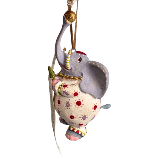 Patience Brewster Elephant Ornament 3 3/4" X 1 1/4" Polka Dot Design