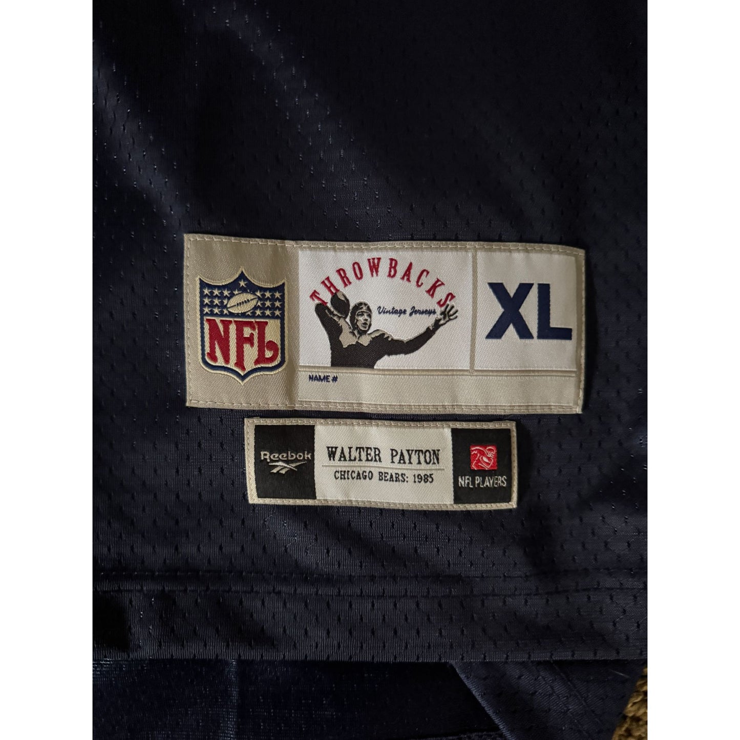 Walter Payton Chicago Bears Throwback Jersey Reebok NFL Vintage Collection XL NWT